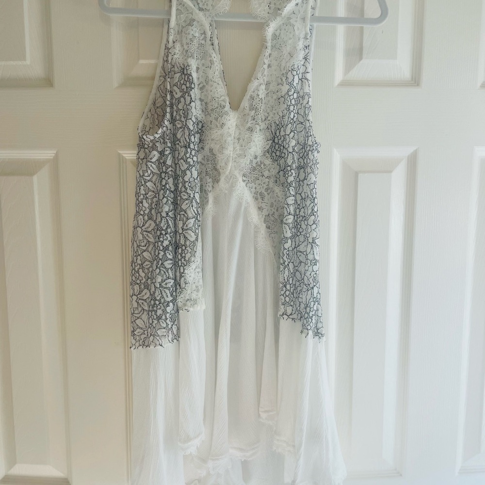 Free People Black and White Lace Dress